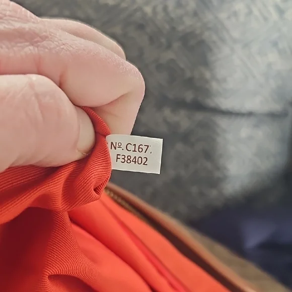 Sold!!!! Coach Tan Bag with Red and Purple Interior - Picture 5 of 11